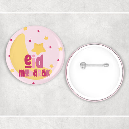 Children's Islamic Eid Mubarak Star and Moon  Badge Muslim Gifts - Muslim Baby Pin, Button - Ramadan Eid Gifts - Islamic