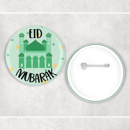 Children's Islamic Eid Mubarak Mosque Badge Muslim Gifts - Muslim Baby Pin, Button - Ramadan Eid Gifts - Islamic