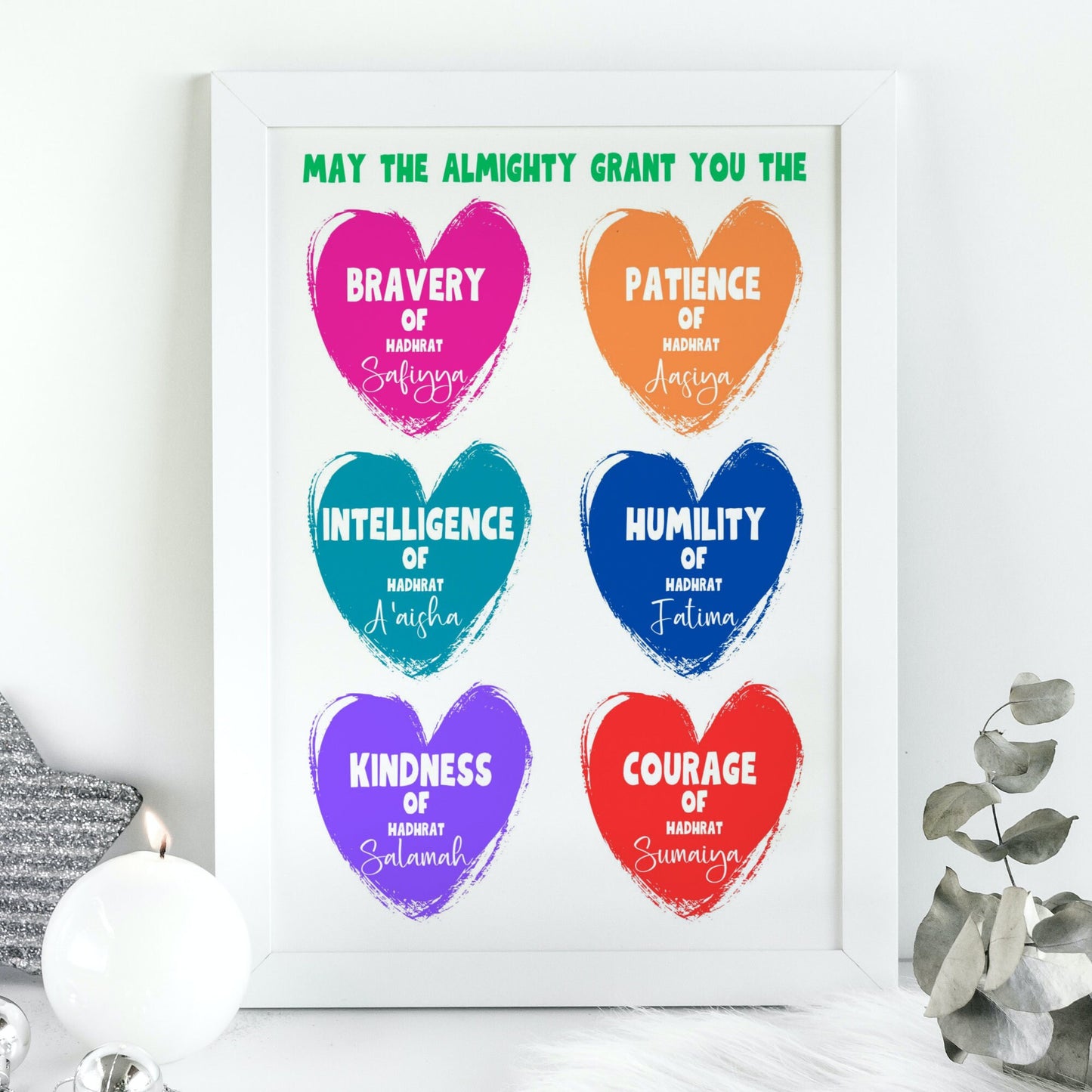 Islamic Arabic Alphabet  A4 Islamic print Muslim 7 Children's Designs My Store