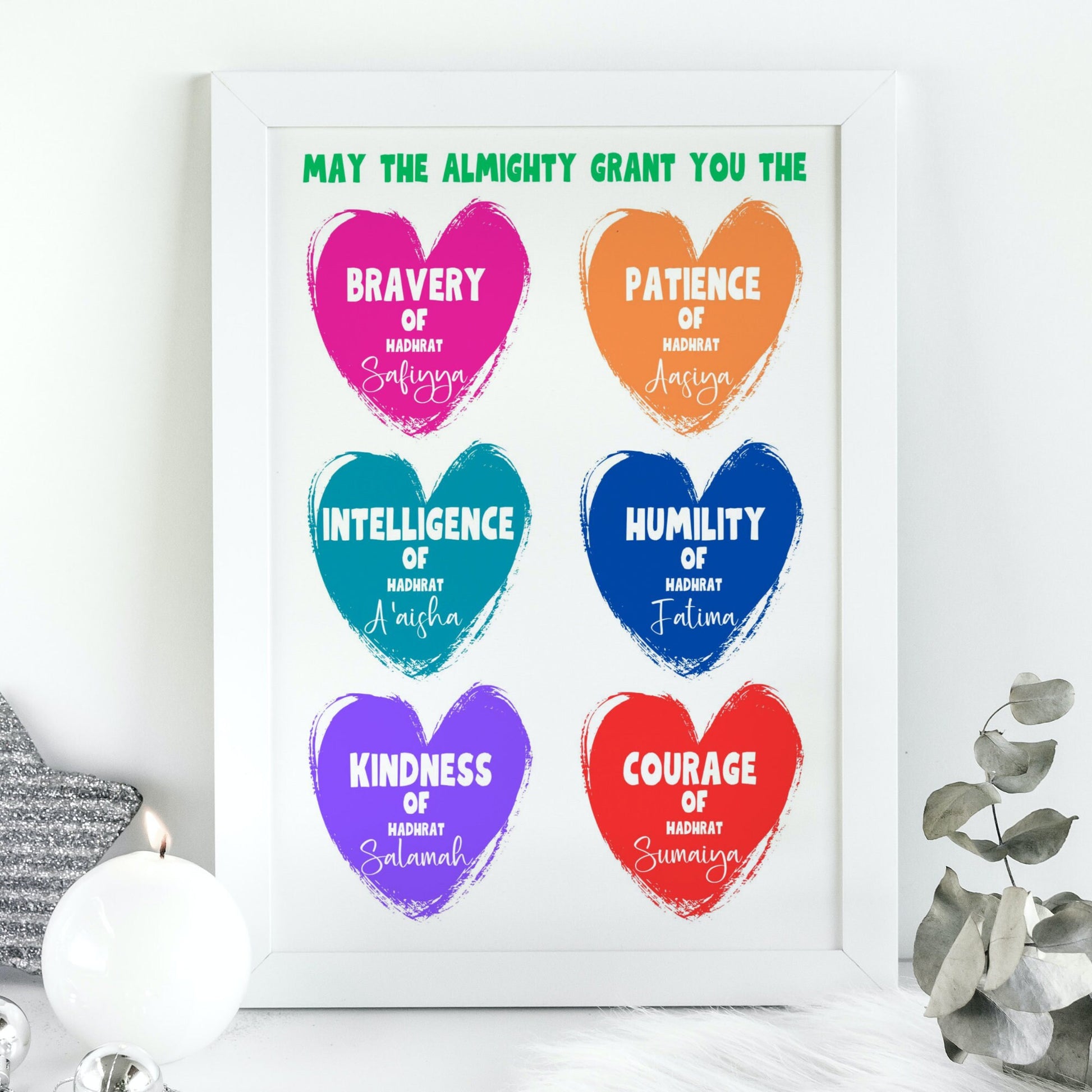 Islamic Arabic Alphabet  A4 Islamic print Muslim 7 Children's Designs My Store