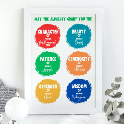 Islamic Arabic Alphabet  A4 Islamic print Muslim 7 Children's Designs My Store