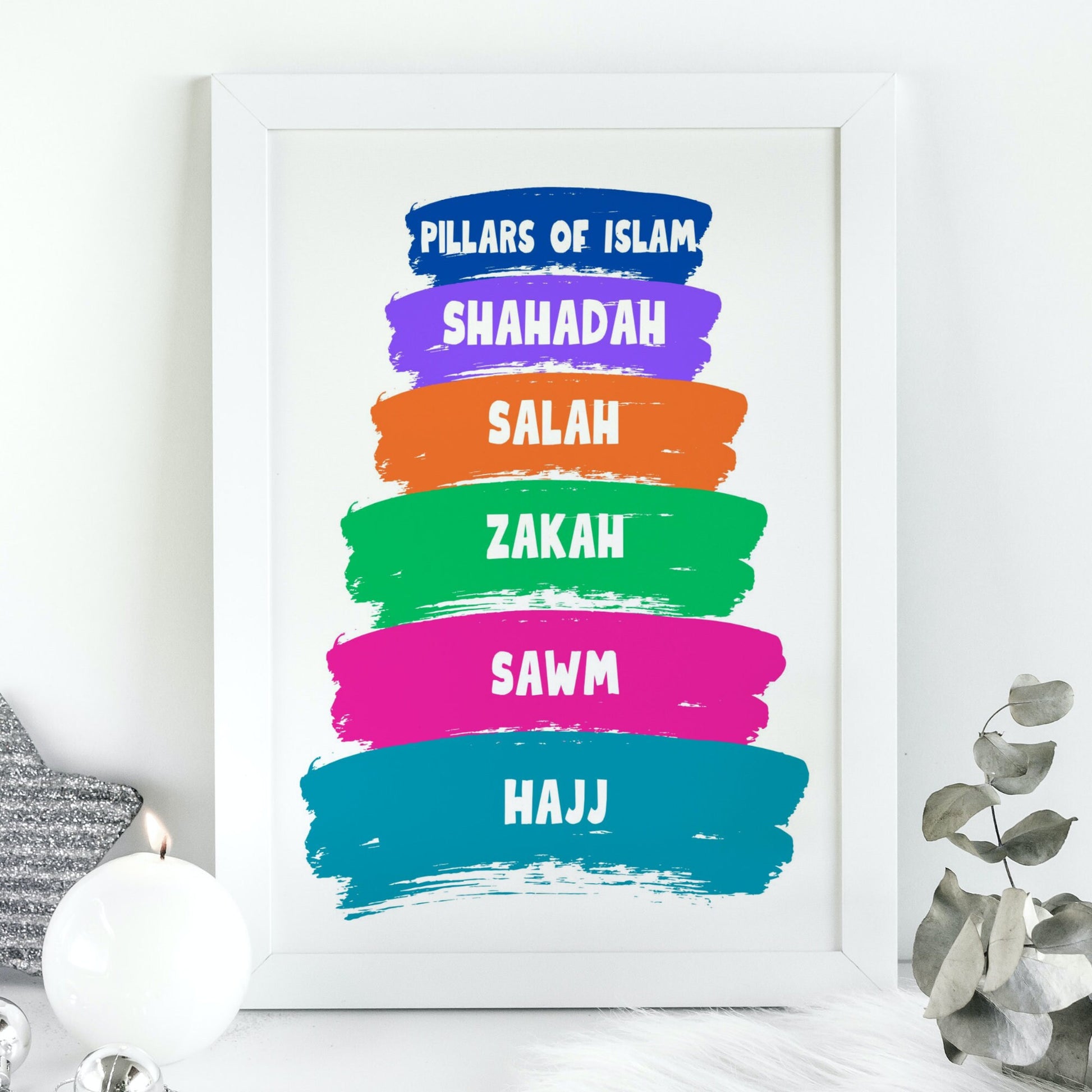Islamic Arabic Alphabet  A4 Islamic print Muslim 7 Children's Designs My Store