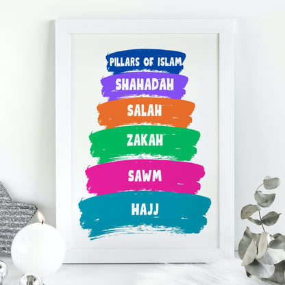 Islamic Arabic Alphabet  A4 Islamic print Muslim 7 Children's Designs My Store