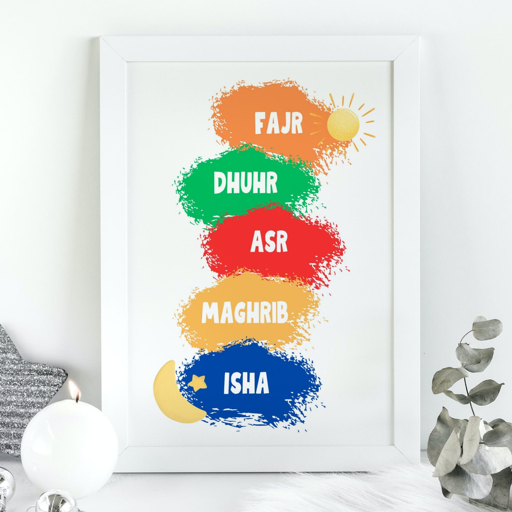 Islamic Arabic Alphabet  A4 Islamic print Muslim 7 Children's Designs My Store