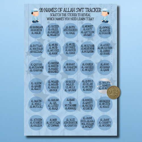 Ramadan / Eid Good Deed Tracker Scratch off Stickers Muslim A5 Chart Journal Childrens Reward Chart and Sadaqah