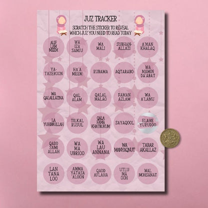 Ramadan / Eid Good Deed Tracker Scratch off Stickers Muslim A5 Chart Journal Childrens Reward Chart and Sadaqah