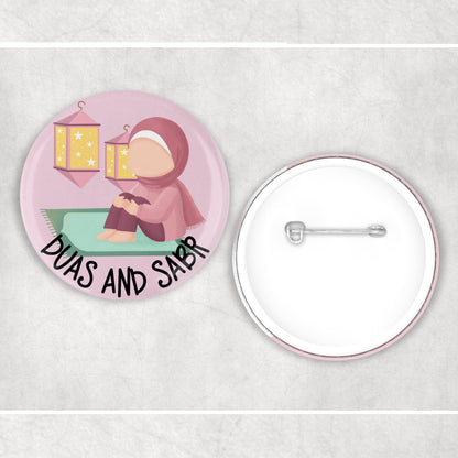 Children's Islamic Duas and Sabr Badge Muslim Gifts - Muslim Pin Badges - Ramadan Eid Gifts - Islamic Gifts