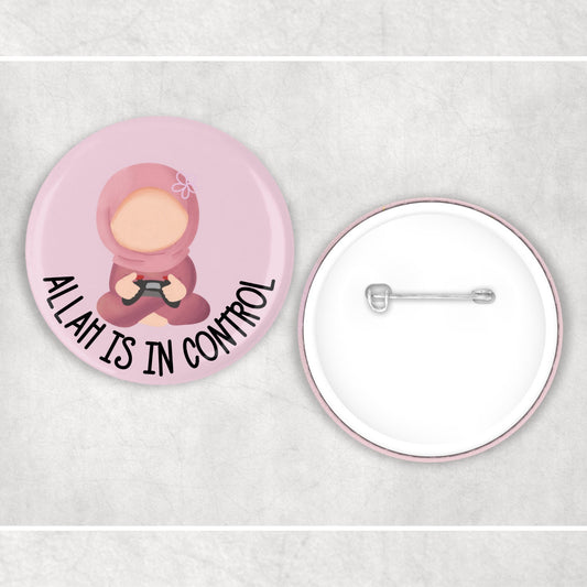 Children's Islamic Allah is in Control Badge Muslim Gifts - Muslim Pin Badges - Ramadan Eid Gifts - Islamic Gifts