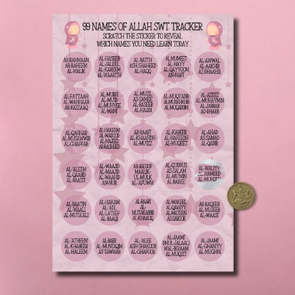 Ramadan / Eid Good Deed Tracker Scratch off Stickers Muslim A5 Chart Journal Childrens Reward Chart and Sadaqah