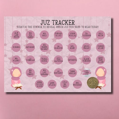 Ramadan / Eid Good Deed Tracker Scratch off Stickers Muslim A4 Chart Journal Childrens Reward Chart and Sadaqah