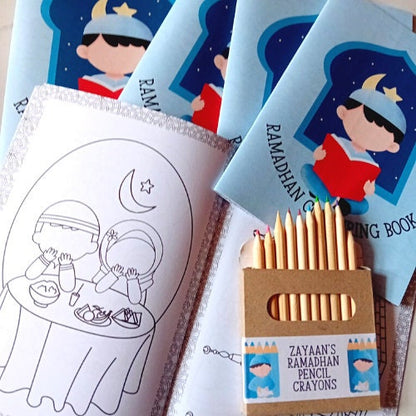 Ramadan Muslim children's colouring book with Pencil Crayons