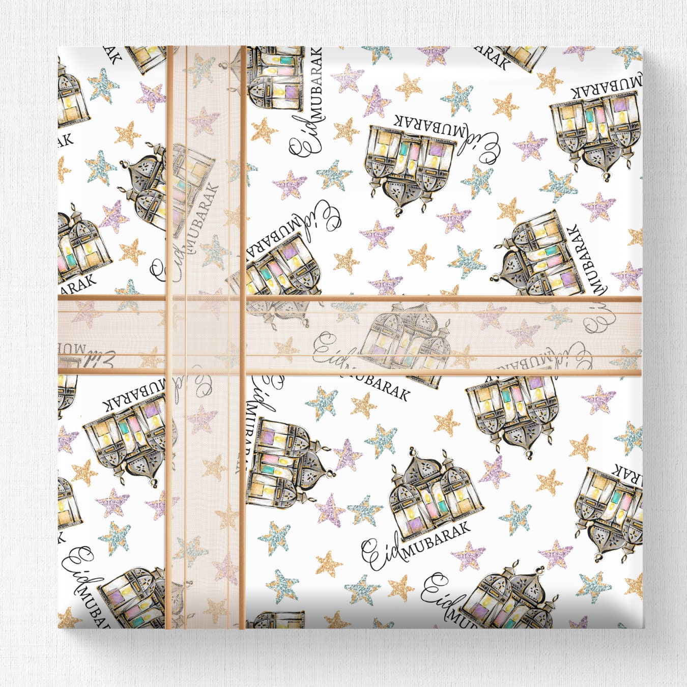 Eid Wrapping Paper Lanterns