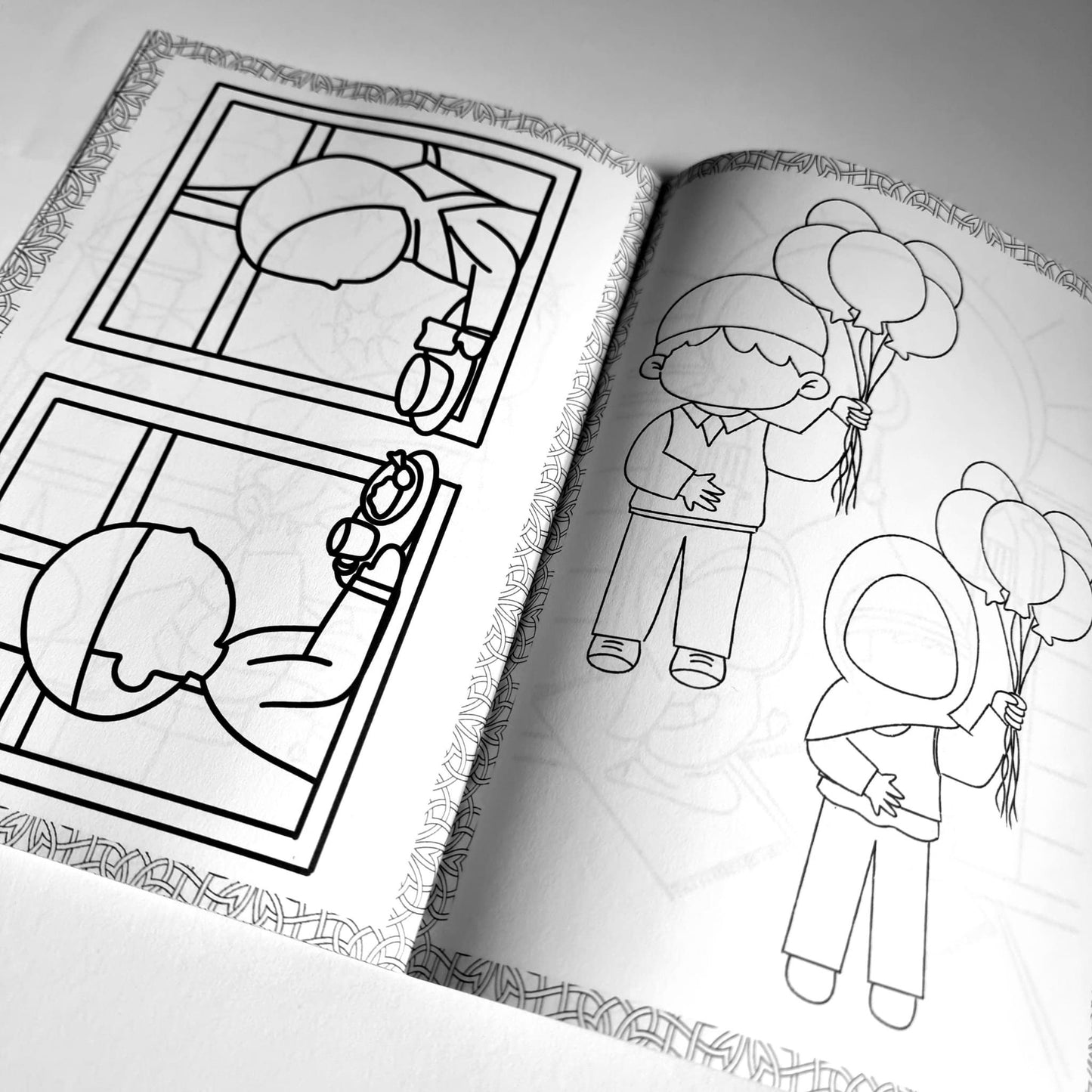 Eid Muslim children's colouring book with Pencil Crayons Islam Gifts for Eid