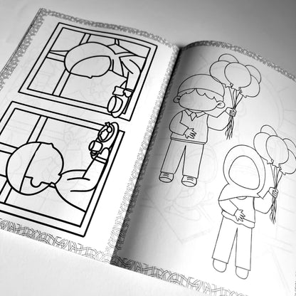 Eid Muslim children's colouring book with Pencil Crayons Islam Gifts for Eid My Store