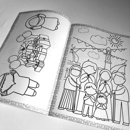 Eid Muslim children's colouring book with Pencil Crayons Islam Gifts for Eid My Store