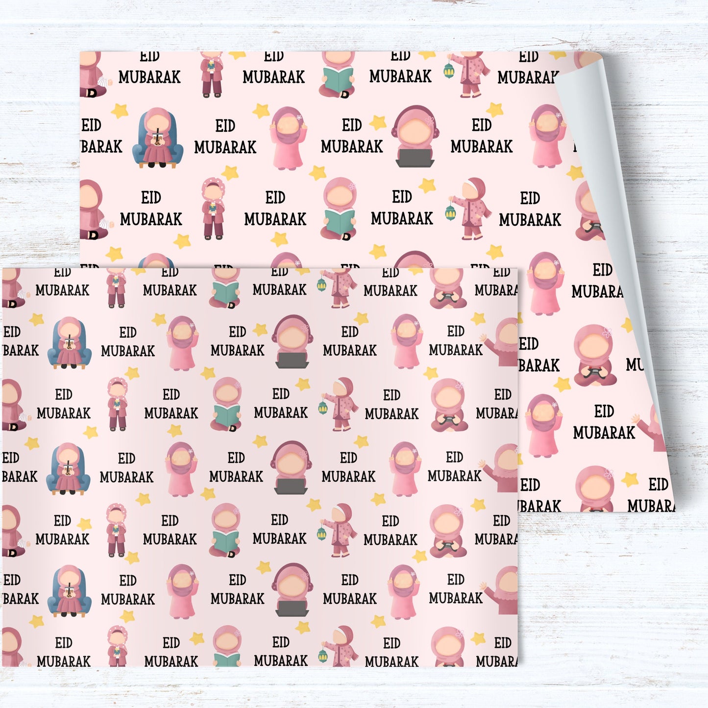Eid Character Wrapping Paper